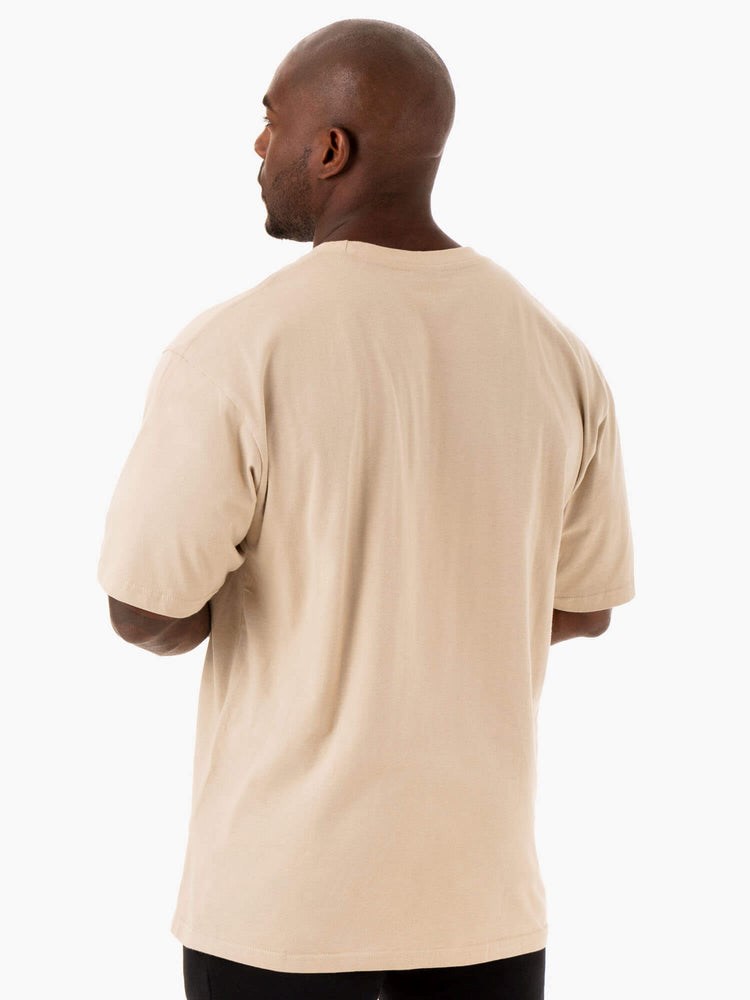 Ryderwear Oversized T-Shirt Sandstone | YXHJFL615