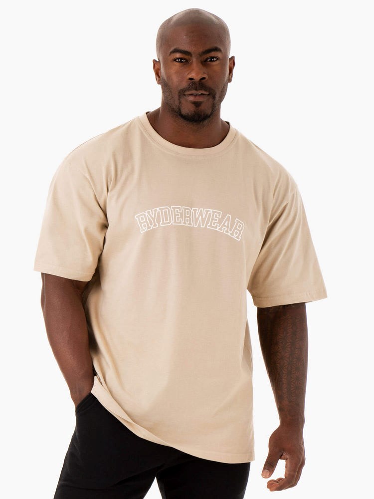 Ryderwear Oversized T-Shirt Sandstone | YXHJFL615