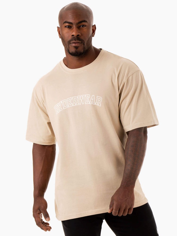 Ryderwear Oversized T-Shirt Sandstone | YXHJFL615