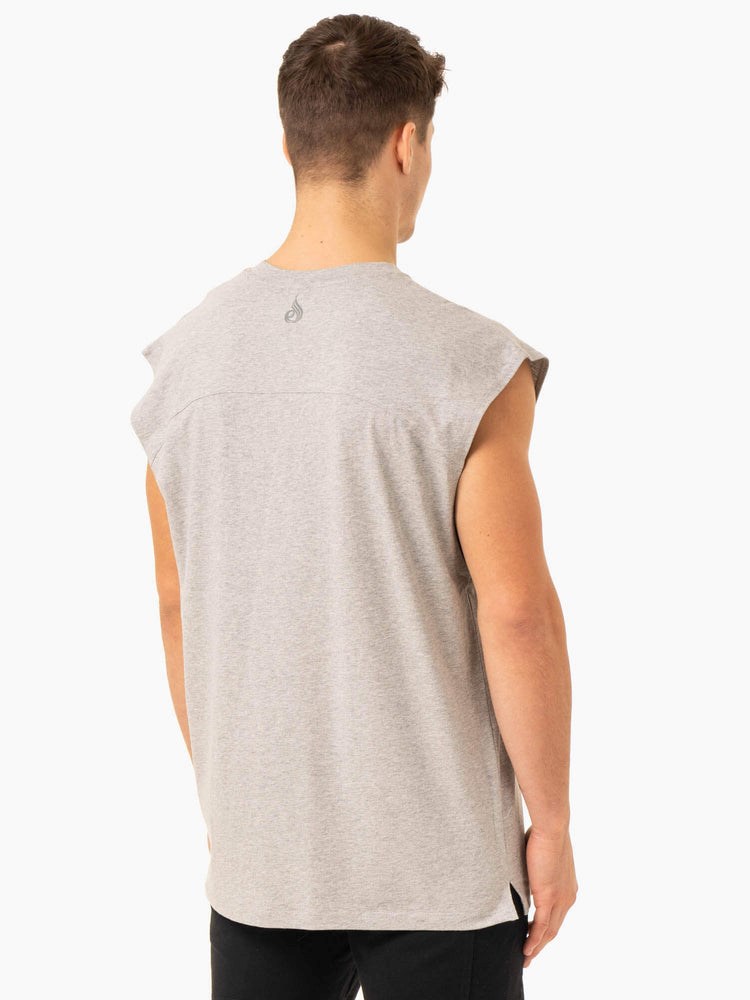 Ryderwear Pursuit Szerokie Cut Tank Głęboka Szare | IDCSZG896