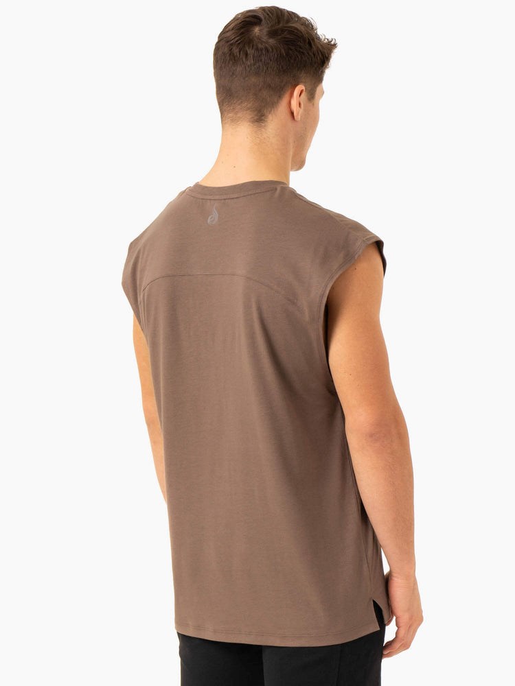 Ryderwear Pursuit Szerokie Cut Tank Taupe | YISDQR243