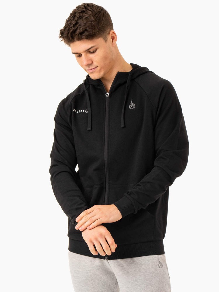 Ryderwear Pursuit Zip Up Hoodie Czarne | FNXZJB517