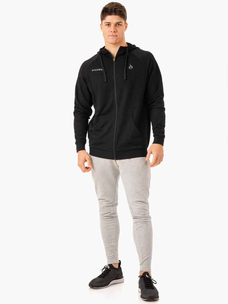 Ryderwear Pursuit Zip Up Hoodie Czarne | FNXZJB517