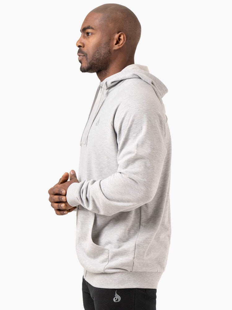 Ryderwear Pursuit Zip Up Hoodie Głęboka Szare | JORGBV704