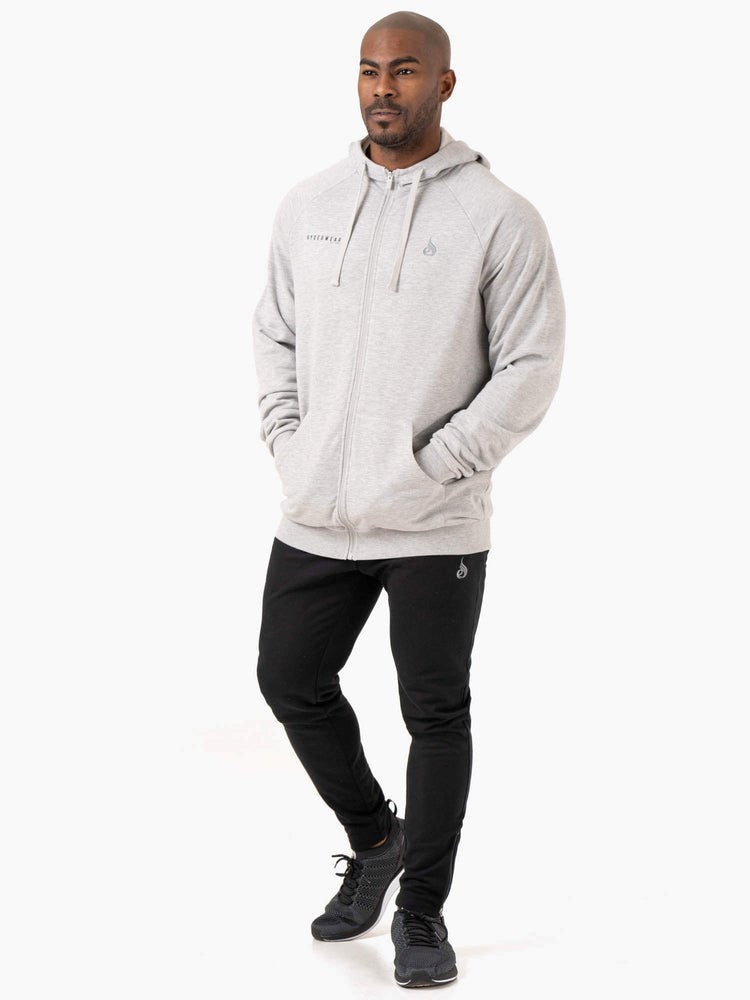 Ryderwear Pursuit Zip Up Hoodie Głęboka Szare | JORGBV704