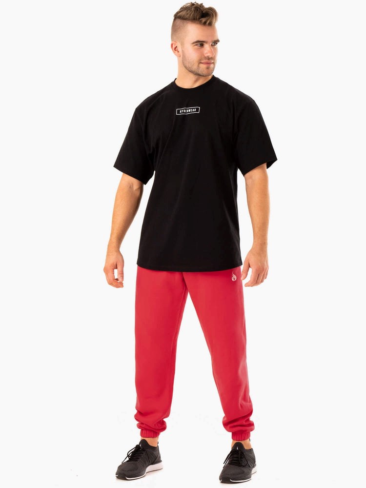 Ryderwear Recharge Relaxed Track Pant Czerwone | YQMIKN417