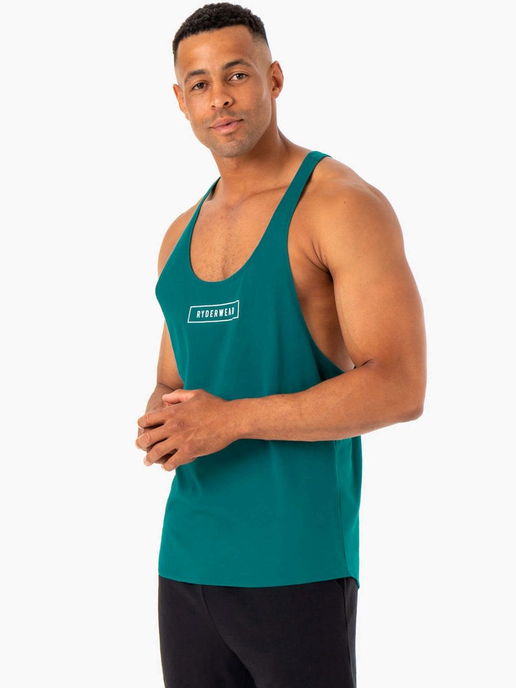 Ryderwear Recharge Stringer T-Back Teal | POXEFI071