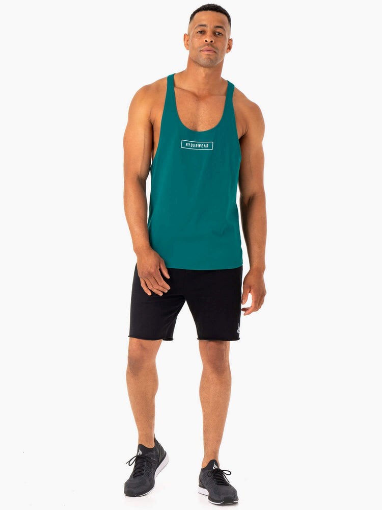 Ryderwear Recharge Stringer T-Back Teal | POXEFI071