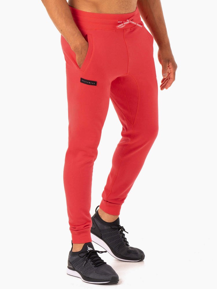 Ryderwear Recharge Tapered Track Pant Czerwone | NBQZFJ104