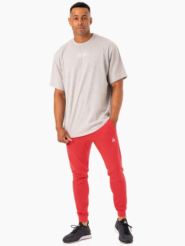 Ryderwear Recharge Tapered Track Pant Czerwone | NBQZFJ104