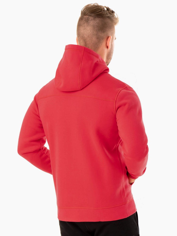 Ryderwear Recharge Zip Up Hoodie Czerwone | HZLGDI234