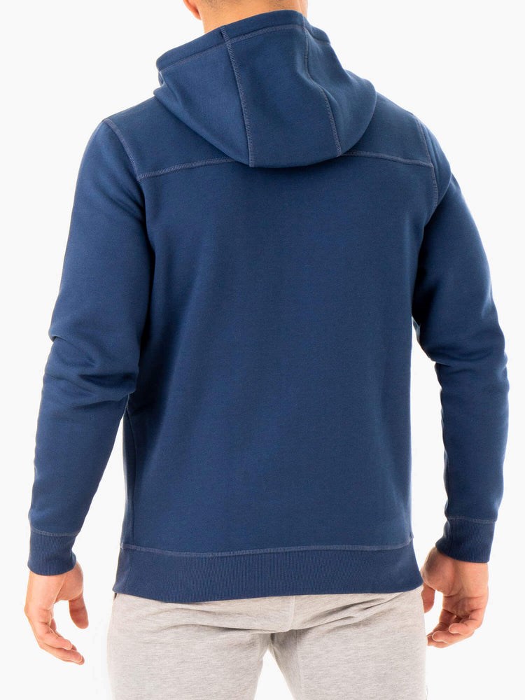 Ryderwear Recharge Zip Up Hoodie Niebieskie | NSTOWZ068