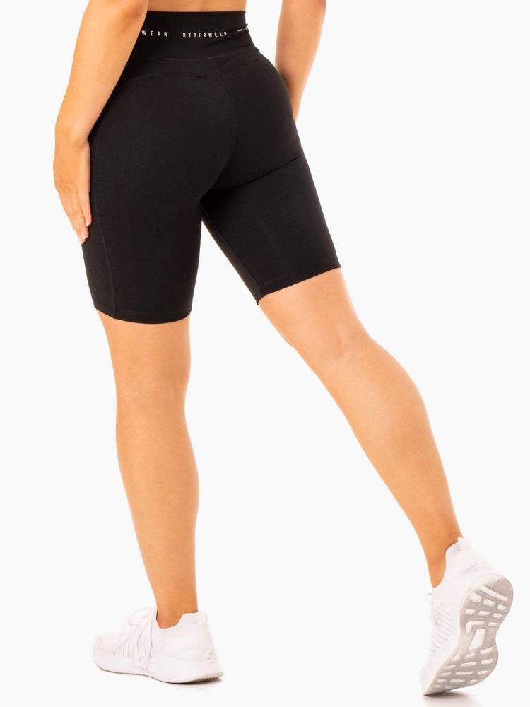 Ryderwear Reflex High Waisted Bike Shorts Czarne | EPABOW032