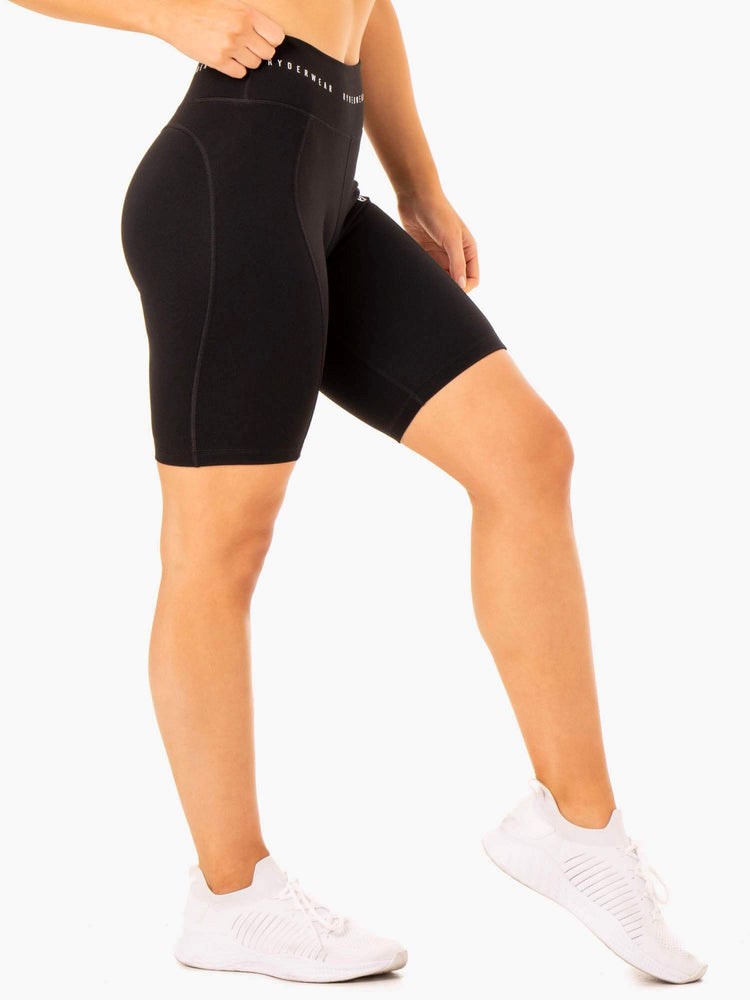 Ryderwear Reflex High Waisted Bike Shorts Czarne | EPABOW032