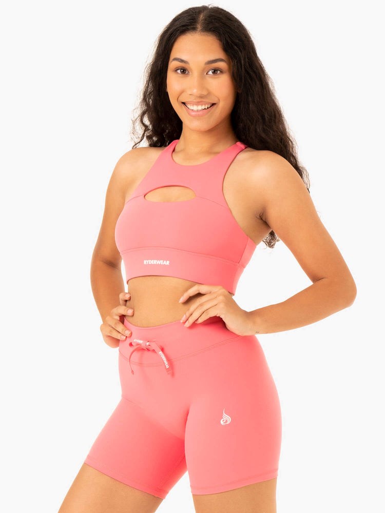 Ryderwear Replay Cut Out Sports Bra Koralowe | SOCNVZ710