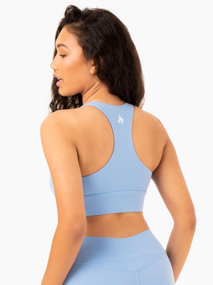 Ryderwear Replay Cut Out Sports Bra Niebieskie | KREIJL148