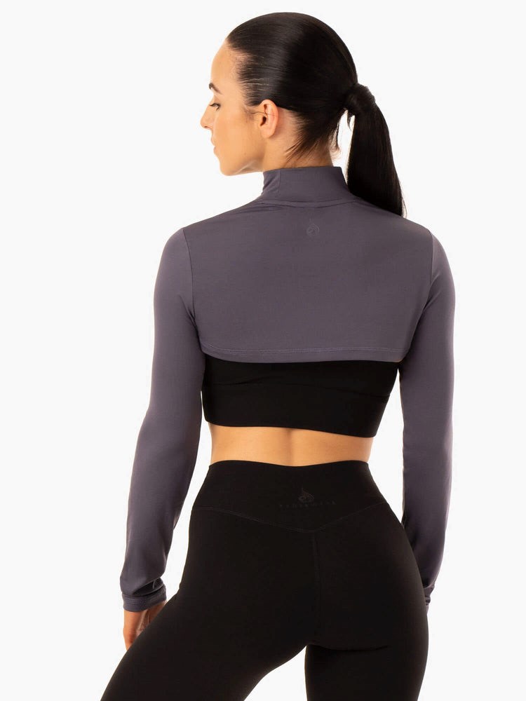 Ryderwear Replay Super Crop Charcoal | YRVXAW192