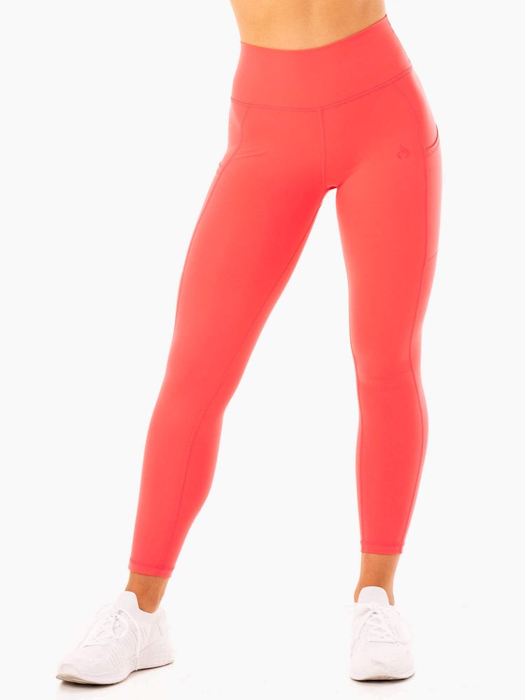 Ryderwear Reset High Waisted Pocket Leggings Watermelon | PHLXNR528