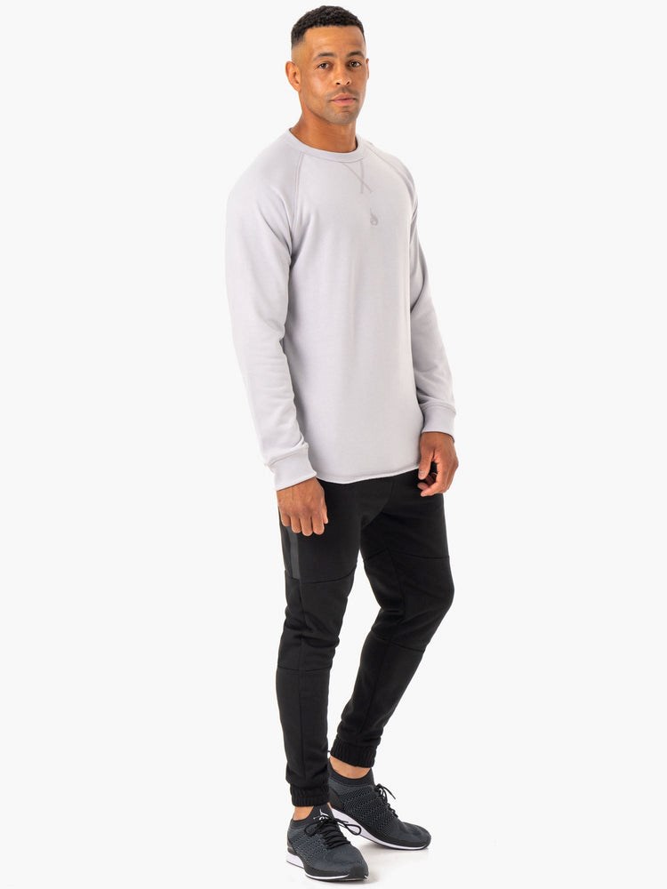 Ryderwear Restore Crew Neck Szare | PSRTYA283