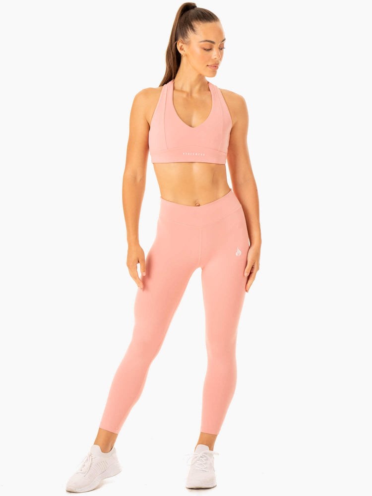 Ryderwear Revival Scrunch Bum Leggings Różowe | MTSHBA529