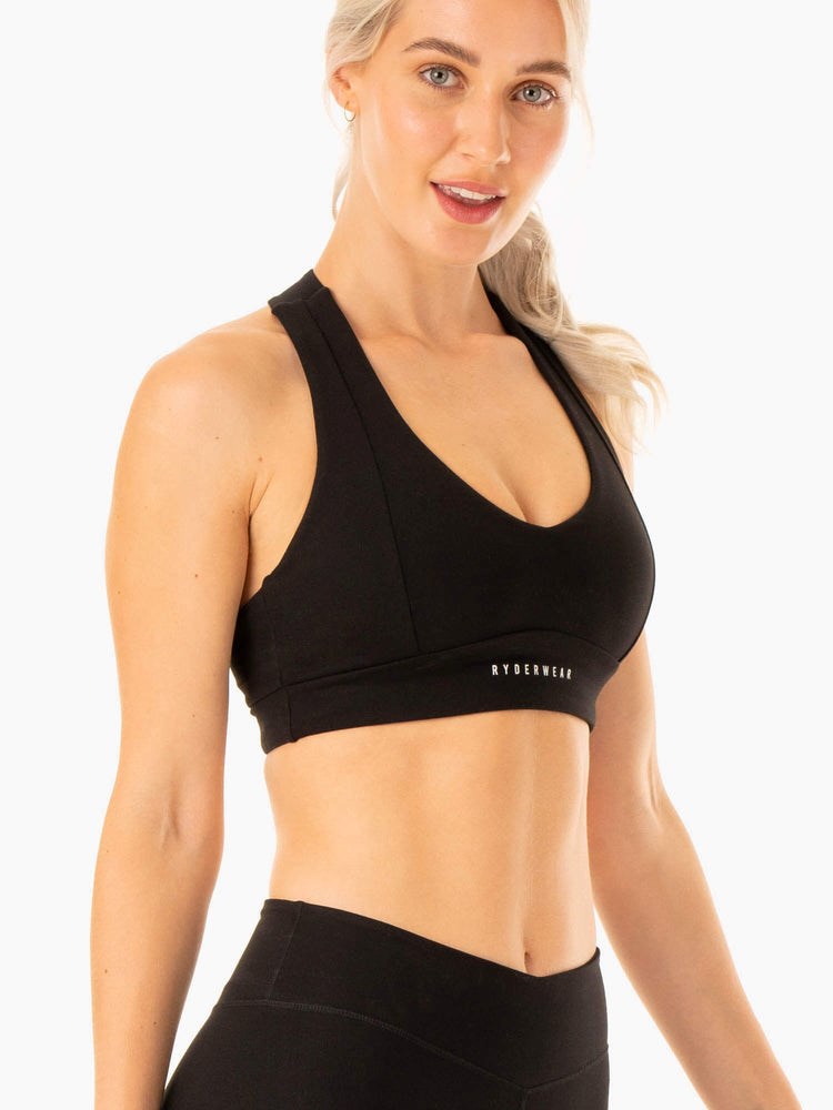 Ryderwear Revival Sports Bra Czarne | XKOFHU185