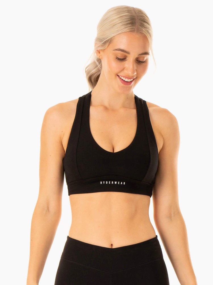 Ryderwear Revival Sports Bra Czarne | XKOFHU185