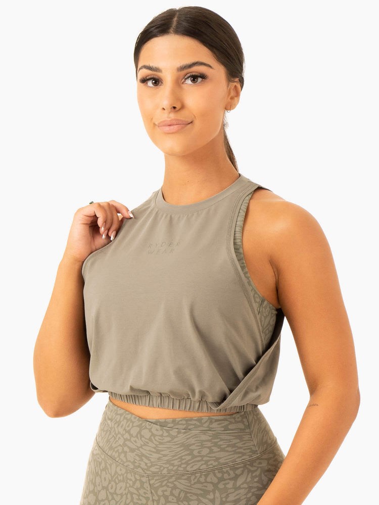 Ryderwear Rotation Tank Khaki | QKXAJV904