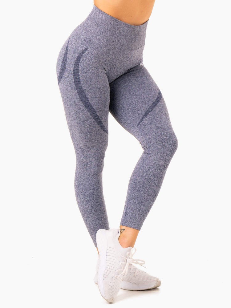 Ryderwear Sculpt Seamless Leggings Granatowe | LNYFXR408