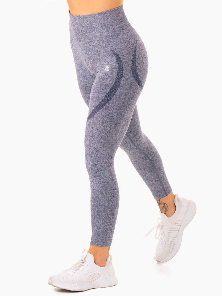 Ryderwear Sculpt Seamless Leggings Granatowe | LNYFXR408