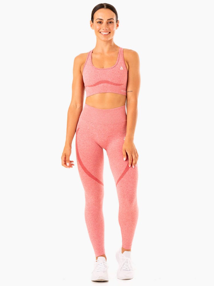 Ryderwear Sculpt Seamless Leggings Różowe | WMDHJT187