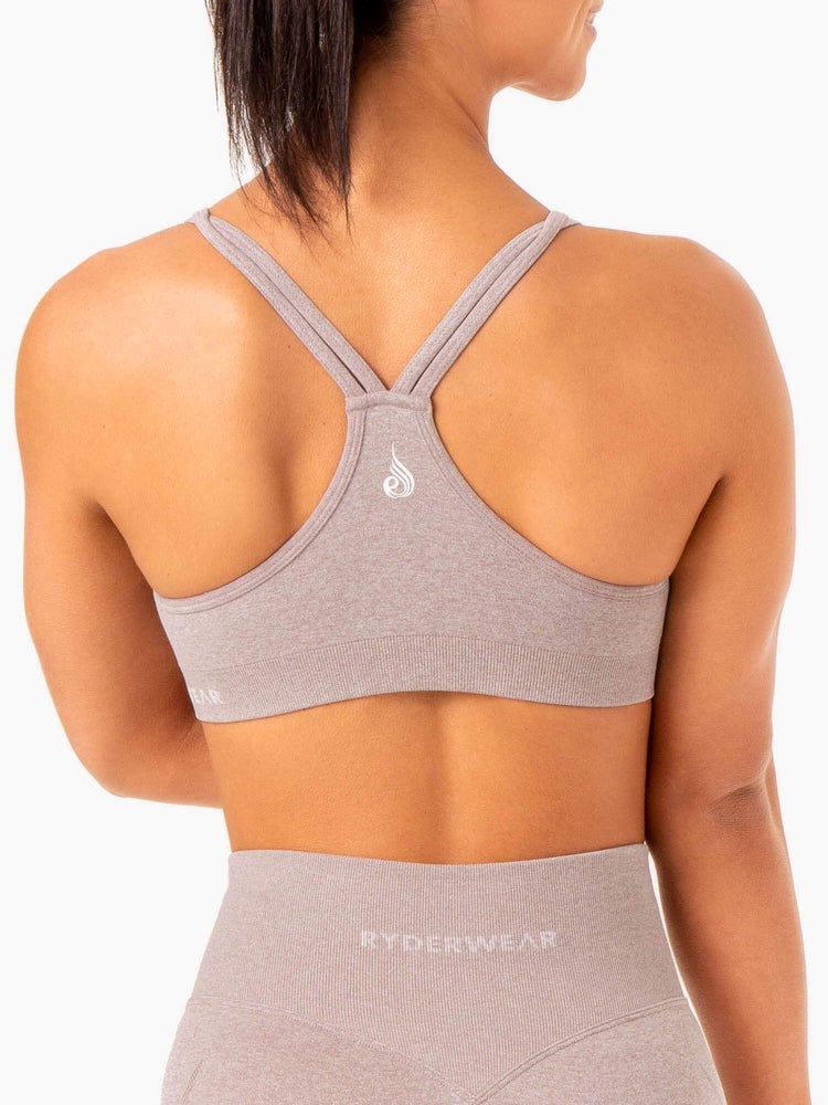 Ryderwear Sculpt Seamless Sports Bra Mushroom Marl | GHJCSA612