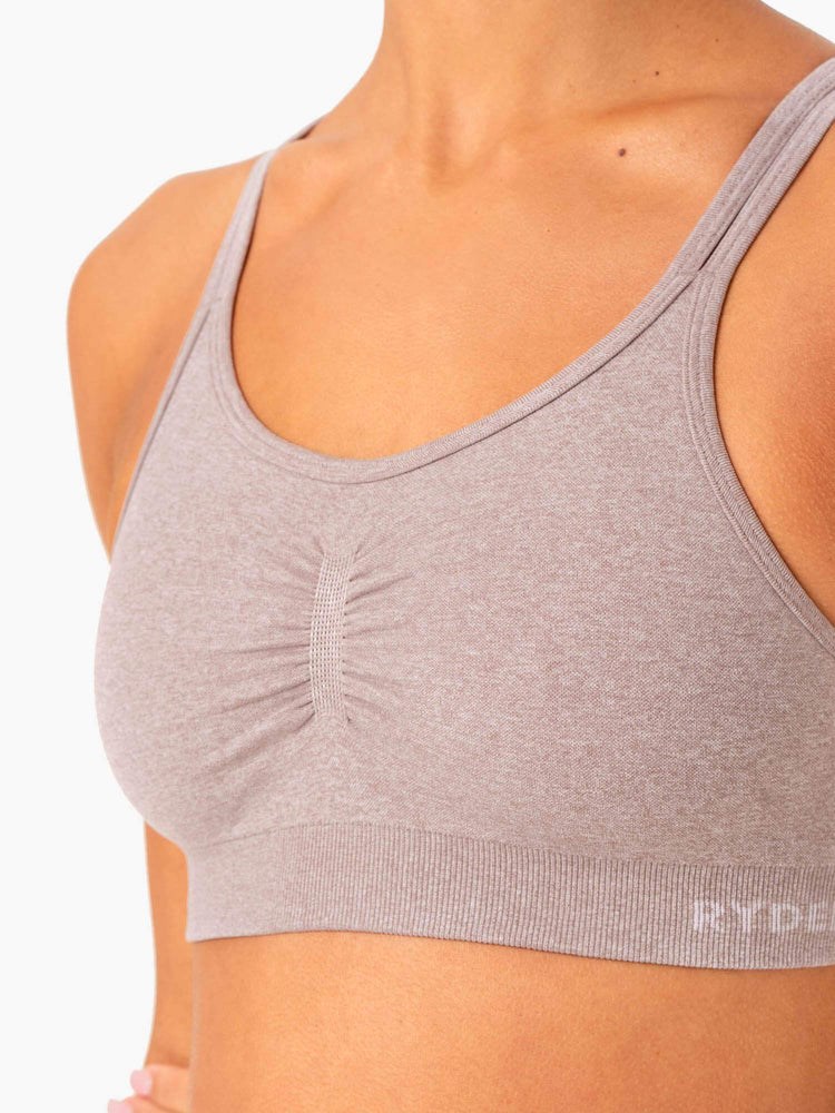 Ryderwear Sculpt Seamless Sports Bra Mushroom Marl | GHJCSA612