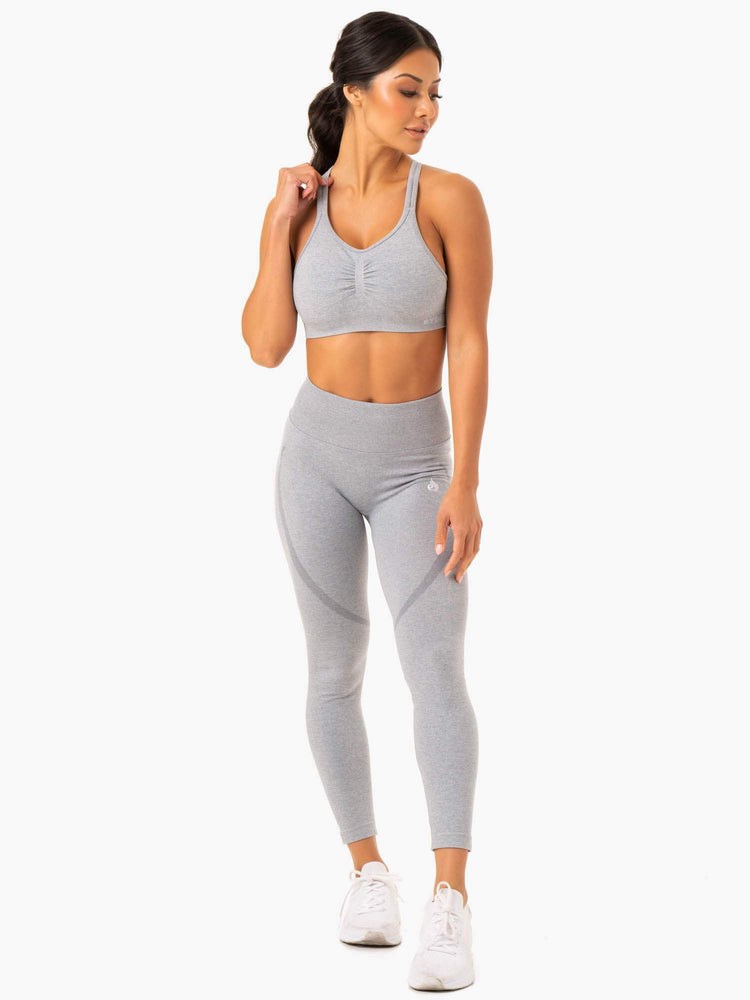 Ryderwear Sculpt Seamless Sports Bra Szare | HEGDIM720