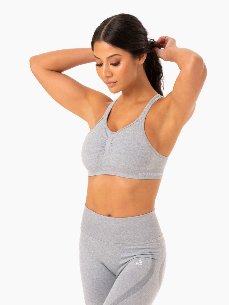 Ryderwear Sculpt Seamless Sports Bra Szare | HEGDIM720