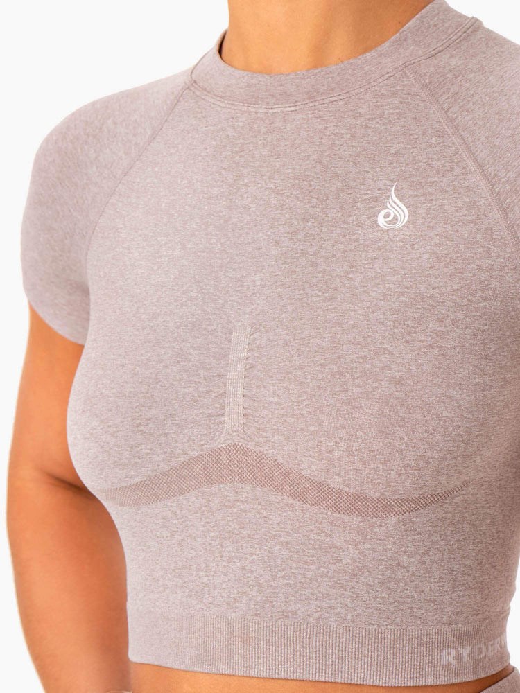 Ryderwear Sculpt Seamless T-Shirt Mushroom Marl | AHSUZO029