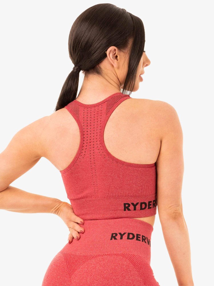 Ryderwear Seamless Staples Sports Bra Czerwone | PVUEAI147