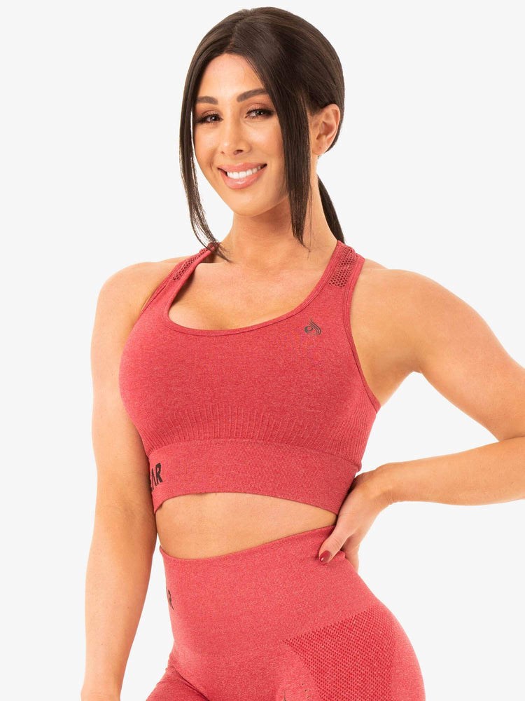 Ryderwear Seamless Staples Sports Bra Czerwone | PVUEAI147