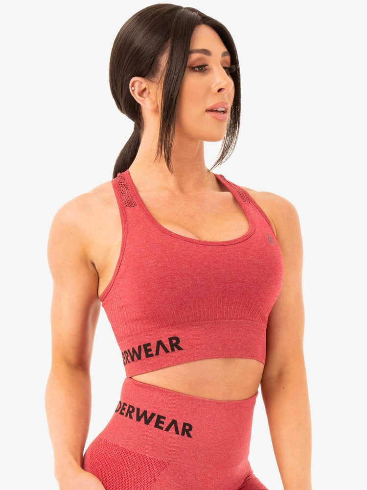 Ryderwear Seamless Staples Sports Bra Czerwone | PVUEAI147