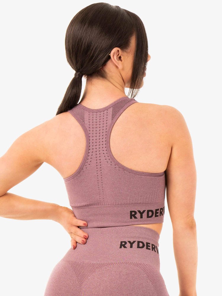 Ryderwear Seamless Staples Sports Bra Fioletowe | PNRAOB021