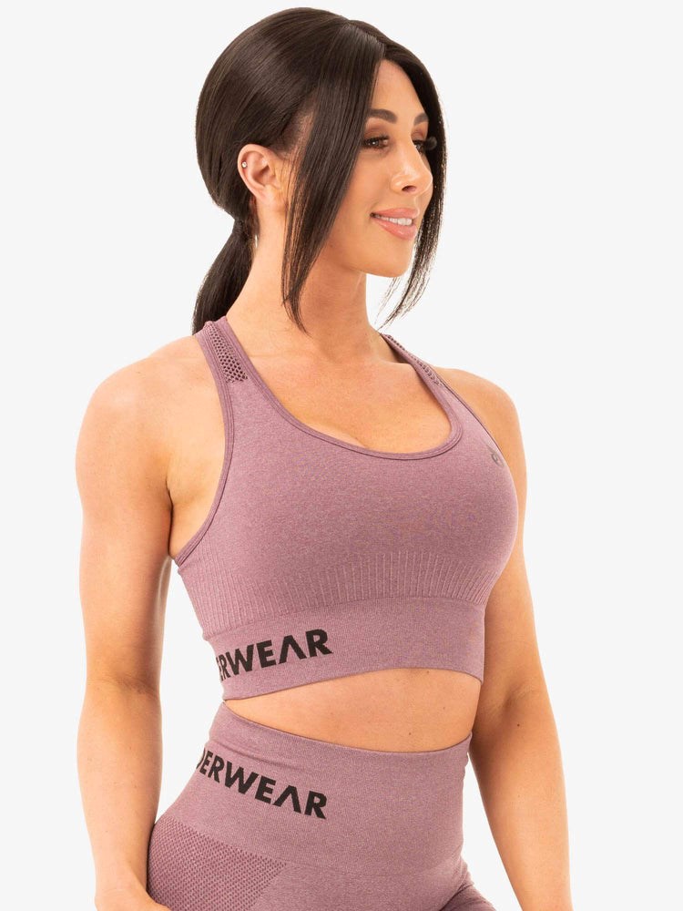 Ryderwear Seamless Staples Sports Bra Fioletowe | PNRAOB021