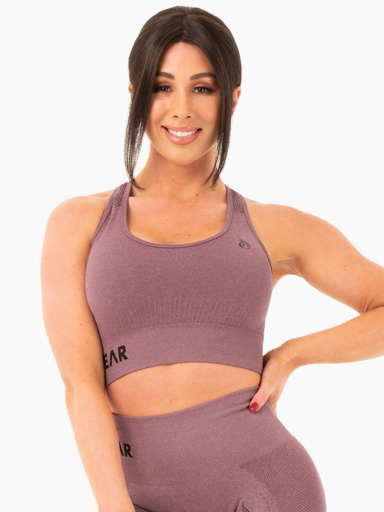 Ryderwear Seamless Staples Sports Bra Fioletowe | PNRAOB021