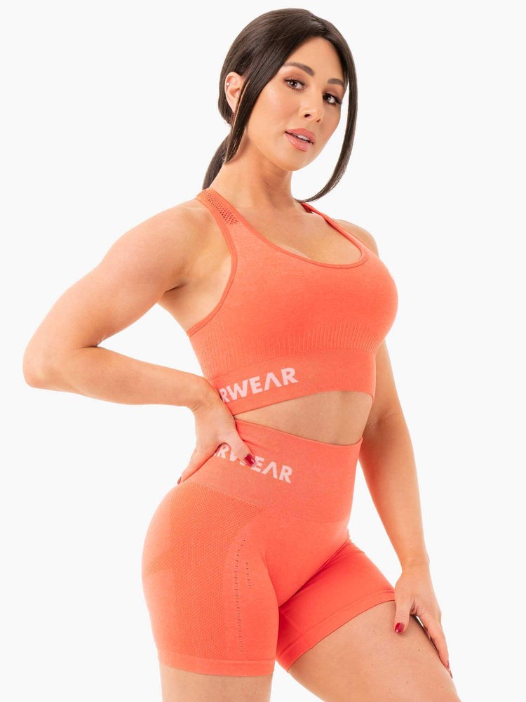 Ryderwear Seamless Staples Sports Bra Pomarańczowe | TOLFWQ486