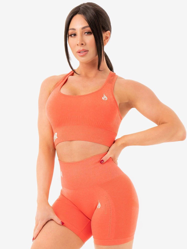 Ryderwear Seamless Staples Sports Bra Pomarańczowe | TOLFWQ486