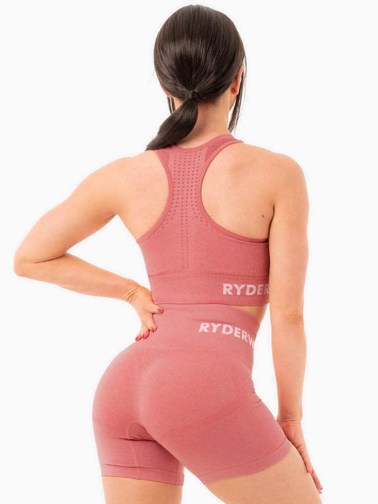 Ryderwear Seamless Staples Sports Bra Różowe Różowe | DJTUFE750