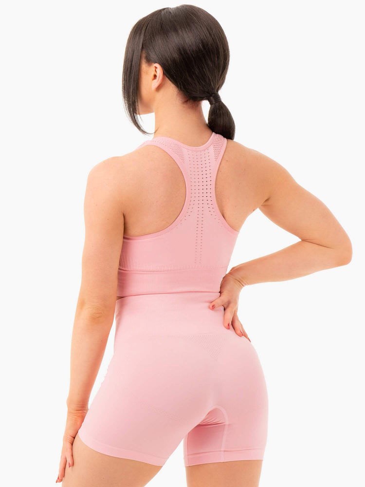 Ryderwear Seamless Staples Sports Bra Różowe | LCITXN913