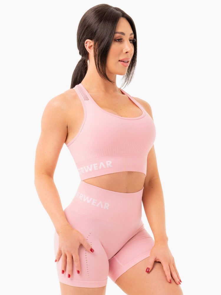 Ryderwear Seamless Staples Sports Bra Różowe | LCITXN913