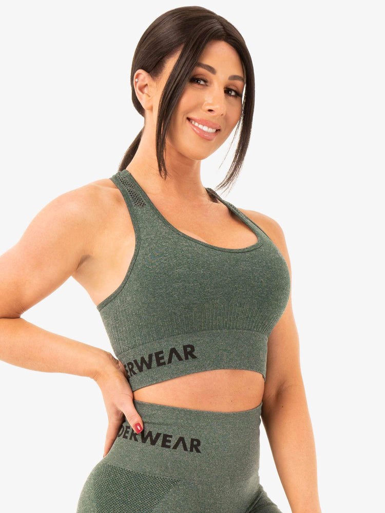 Ryderwear Seamless Staples Sports Bra Zielone | STKHWF348