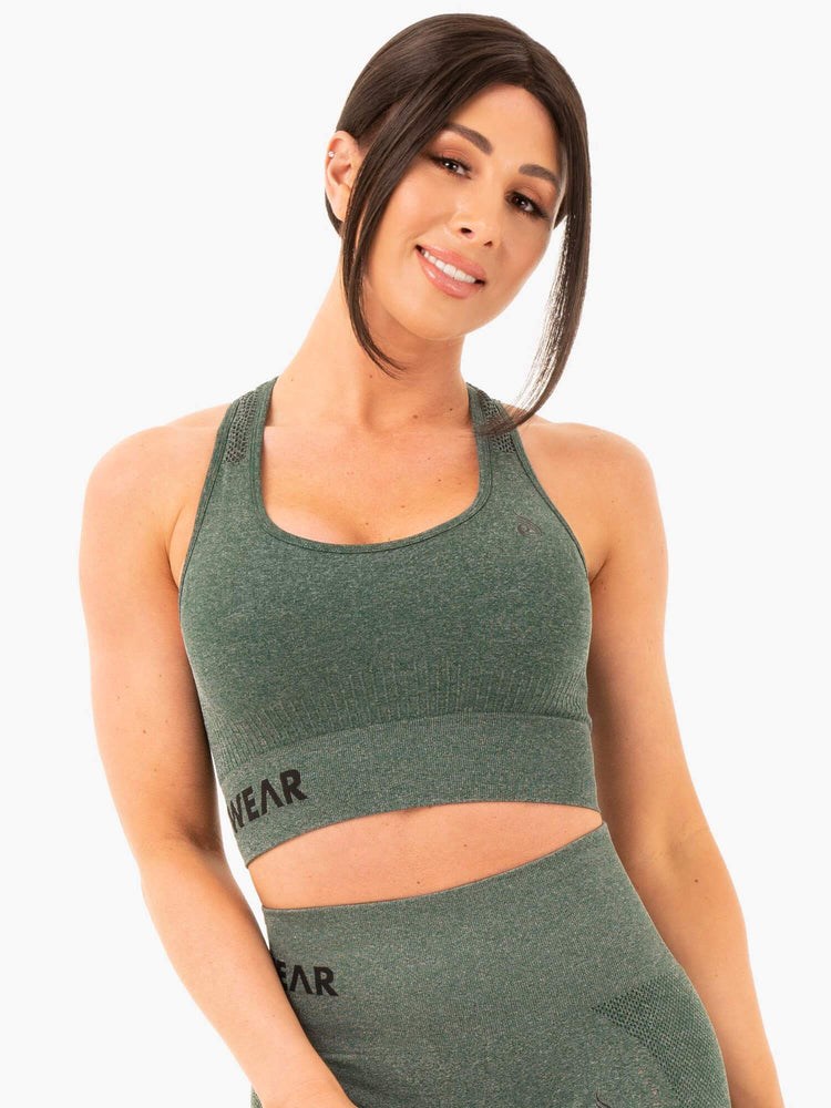 Ryderwear Seamless Staples Sports Bra Zielone | STKHWF348