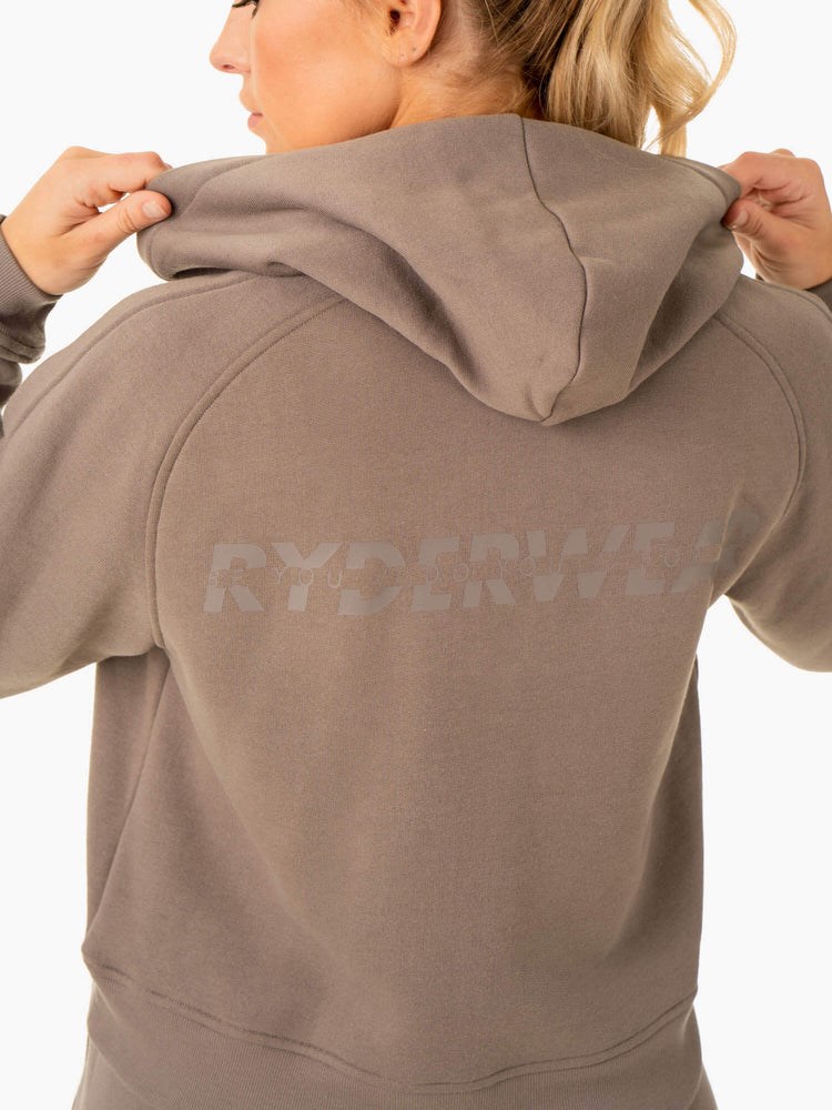 Ryderwear Sideline Hoodie Taupe | RSIOUE561