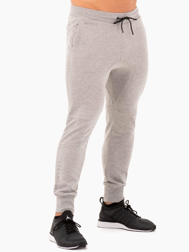 Ryderwear Sportowe Fleece Track Pants Szare | MASZXU087